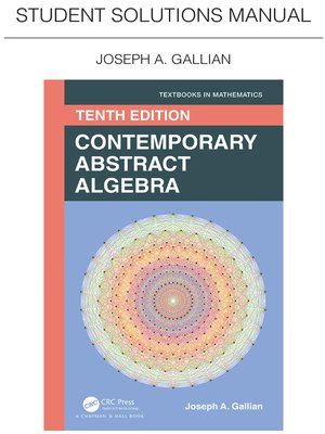 cover image of Student Solutions Manual for Gallian's Contemporary Abstract Algebra